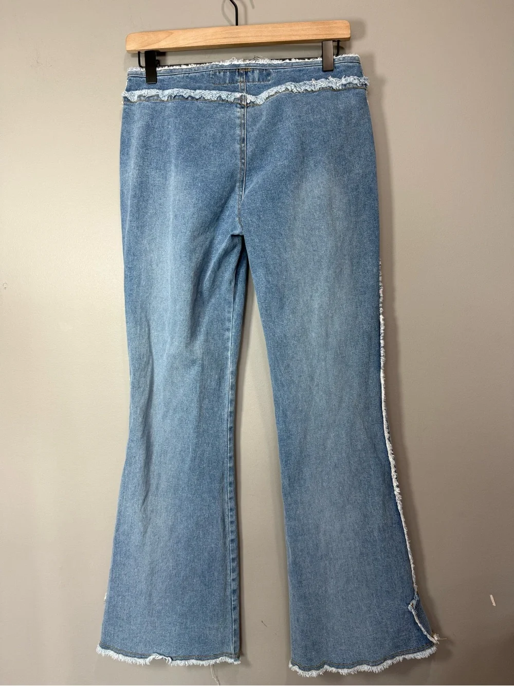 Vintage Y2K Mudd Yo! Raw Edge Flare Jeans Low Rise Size 11 - Picture 7 of 8